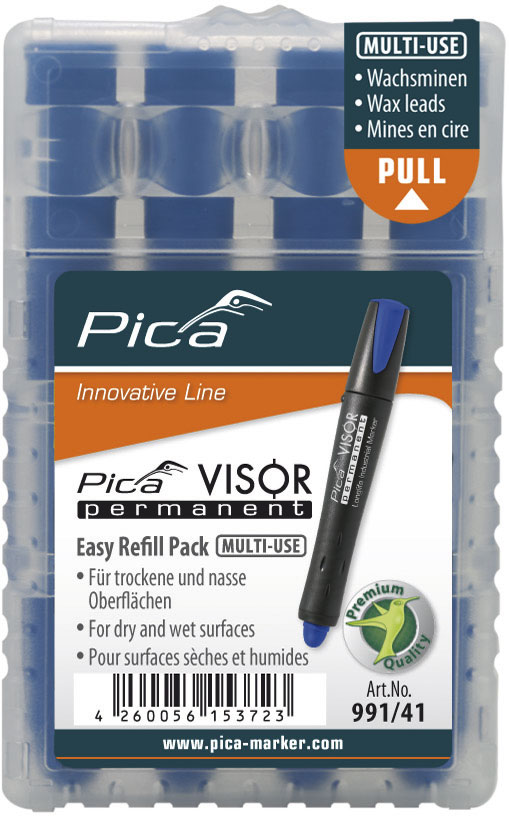 Pica VISOR permanent Ersatz-Minen Fluo-Orange